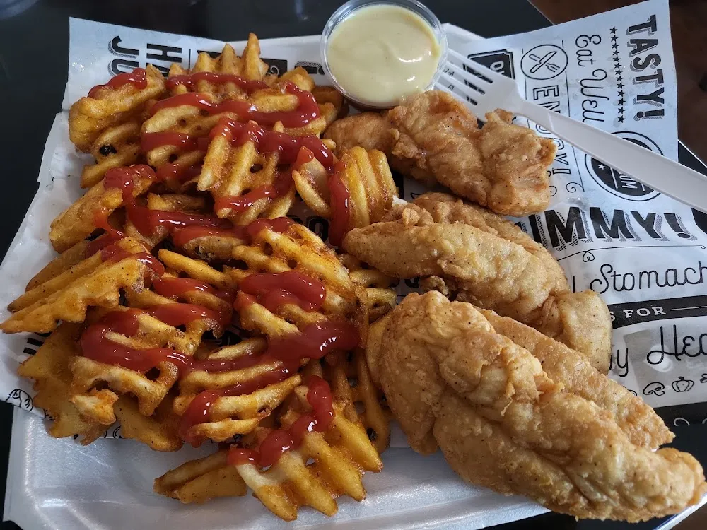 Chicken Tenders with Waffle Fries